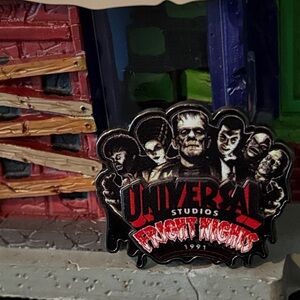 Universal Studios Fright Nights 1991 Sticker - Black and Red